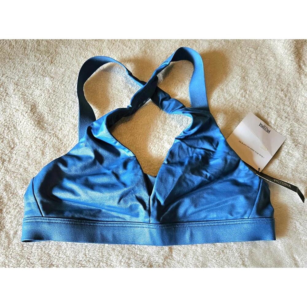 Victorias Secret Sport SEXY SHINY SPORTS BRA XS Wet Look Exercise X Small